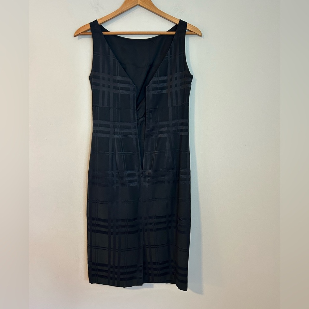 Anne Klein Black Sleeveless Plaid Sheath Dress – Size 4 - Picture 6 of 6